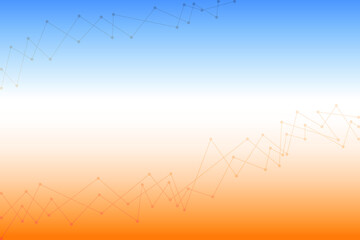 Pastel technology background with line and dot connection. Science of geomatric with white blank space. Structure of big data and innnovation future.