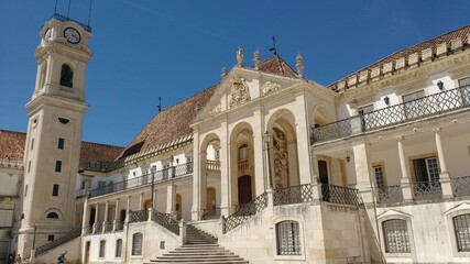 Fototapeta na wymiar University of Coimbra facade, North Portugal