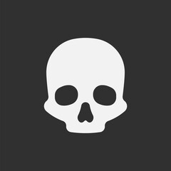 Obraz na płótnie Canvas Skull icon isolated on white background. Vector illustration.