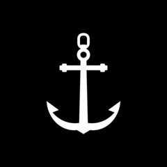 Anchor icon isolated on dark background 