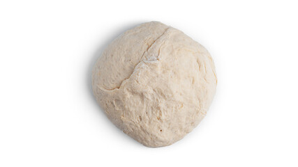Fototapeta na wymiar Raw dough isolated on white background.
