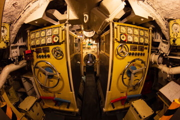 device and rooms inside the submarine