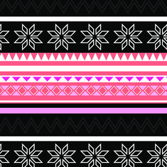 Nordic pattern illustration vector. New Year or winter design. Sweater ornaments for scandinavian pattern. Vector illustration. - 422121283