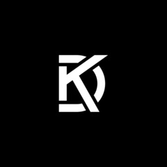 Modern initial logotype DK letter logo template vector