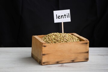 wooden box with money