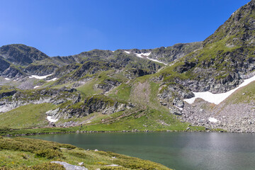 Landscape with The Kidney Lake, The Seven Rila Lakes, Bulgaria
