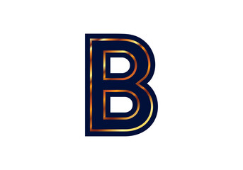 B Letter Logo Design. Creative Letter icon vector.
