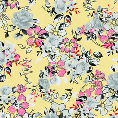 Elegant floral pattern in small colorful flowers. Liberty style. Floral seamless background for fashion prints. Ditsy print. Seamless vector texture. Spring bouquet.