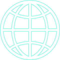 Symbol of the globe flat. Vector illustration in flat style.
