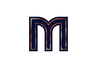 M Letter Logo Design. Creative Letter icon vector.