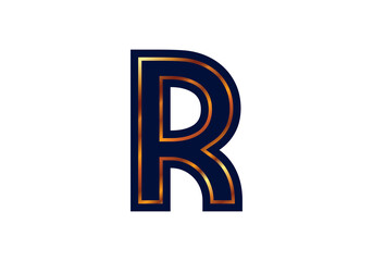 R Letter Logo Design. Creative Letter icon vector.
