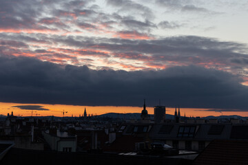 Sonnenuntergang über Wien