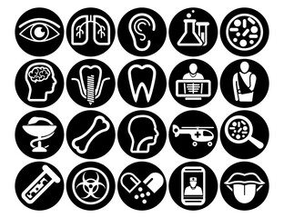Medical And Health Icons Set Created For Mobile, Web And Applications