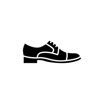 Shoes black glyph icon. Pictogram for web page, mobile app, promo.