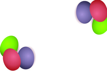 Happy Easter themed background with egg ornaments