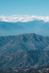 Fototapeta na wymiar Mountains and clouds in Nepal