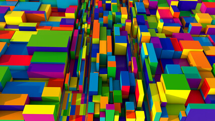 3d render. Abstract colorful background illustration