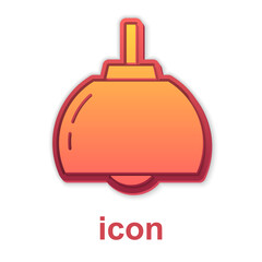 Obraz premium Gold Chandelier icon isolated on white background. Vector