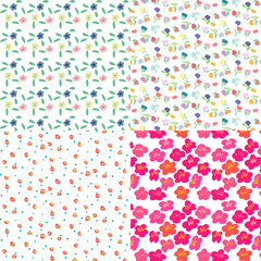 性格の違う花柄　４種類　　