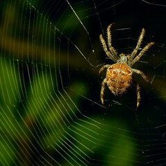 Big giant tarantula hunting for prey.