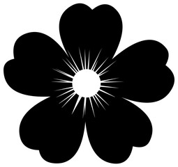 Flower silhouette stock illustration