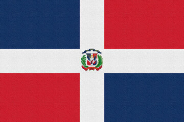 Illustration of the national flag of Dominican Republic - obrazy, fototapety, plakaty