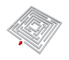 maze labyrinth 3d icon