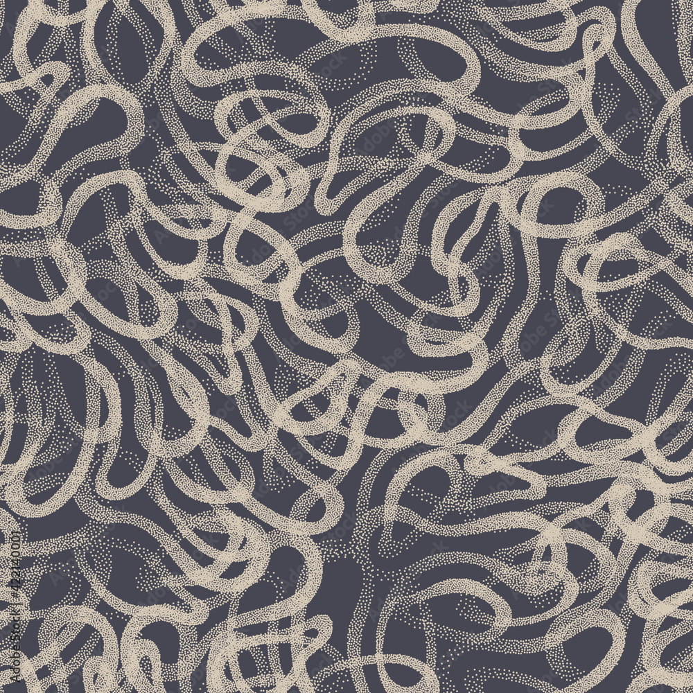 Poster trendy seamless pattern stippled intricate structure texture vector retro colors abstract background