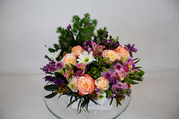 Stunning floral arrangement in studio