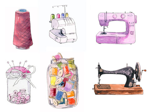 Pink Sewing Machine Images – Browse 3,601 Stock Photos, Vectors, and Video
