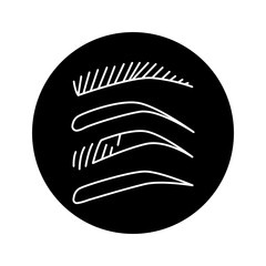 Dye eyelashes color line icon. Pictogram for web page, mobile app, promo.