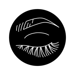 Dye eyelashes color line icon. Pictogram for web page, mobile app, promo.
