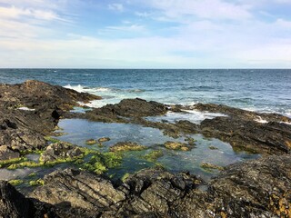 A view of the Isle of Man coast at Peel