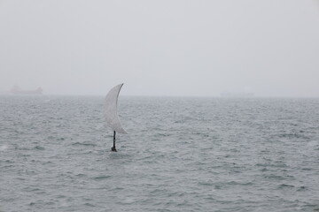 Port of Thessaloniki on a snowy day