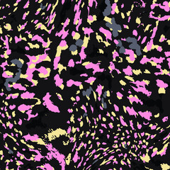 Leopard print pattern. Vector seamless background. 