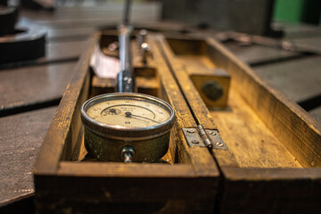 antique clock on a table