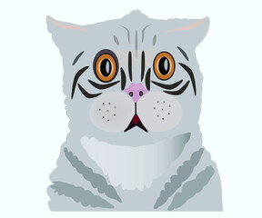 Удивление белого кота