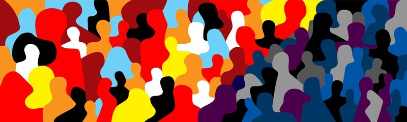 modern people - abstract vector art illustration, design element