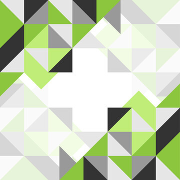 Geometric Triangles Abstract Green Vector