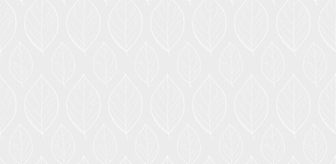 Abstract seamless pattern. Aesthetic minimalist background for cover design, interiors, web, social networks. Fashionable bright illustration with shapes, doodles, flowers, plants, leaves.