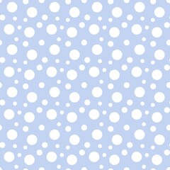 Colorful seamless dot pattern with pastel blue background 