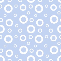 Colorful seamless pattern texture with white circles and pastel blue background