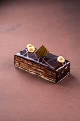 puff pastry with nuts, top view