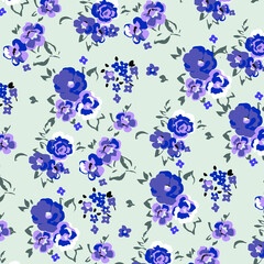 Floral background for textiles. - 422156874