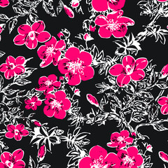 Floral background for textiles. - 422157432