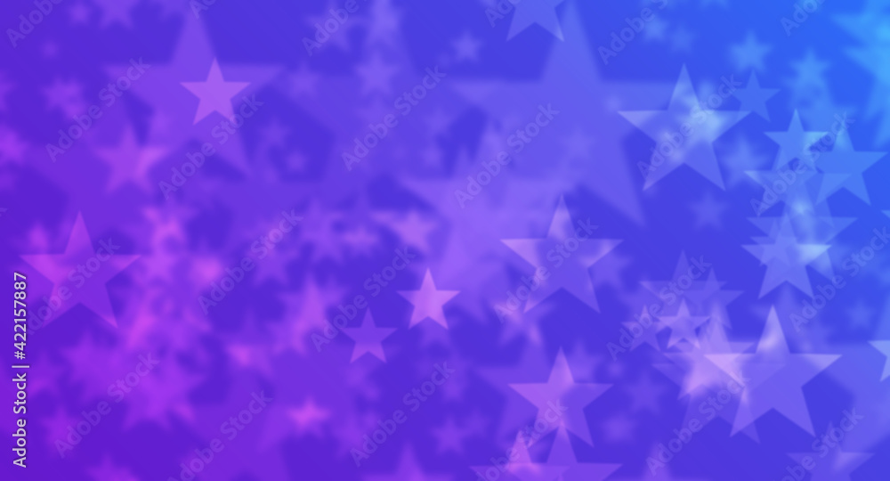 Poster abstract background with gradient and stars bokeh