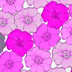 Floral background for textiles. - 422157848