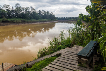 Fototapeta na wymiar View of Kinabatangan river, Sabah, Malaysia