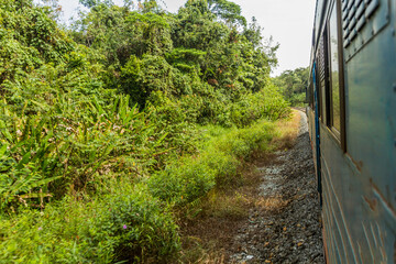 View from a train of North Borneo Railway, Sabah, Malaysia