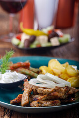 greek gyros with fries